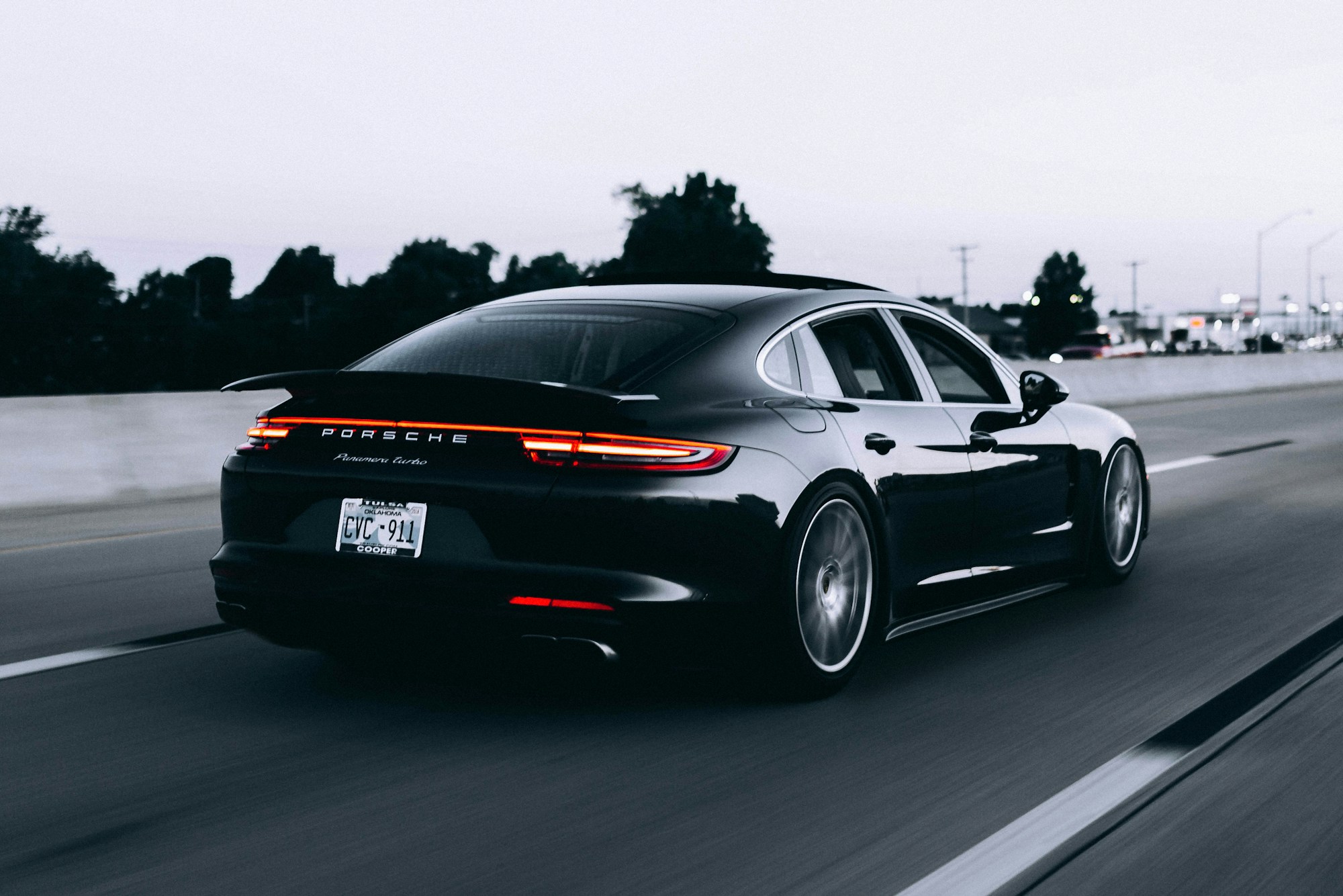 Glossy black Porsche